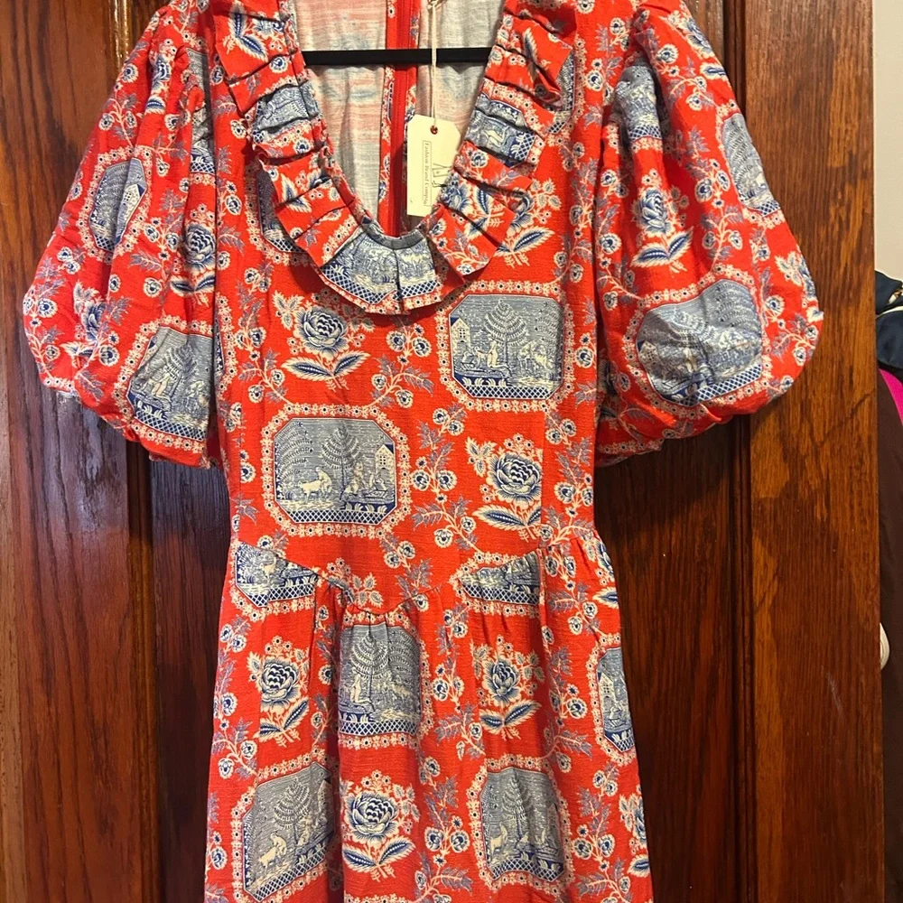 Fashion Brand Company Ruffle Dress in French Sex print - Picture 4 of 9